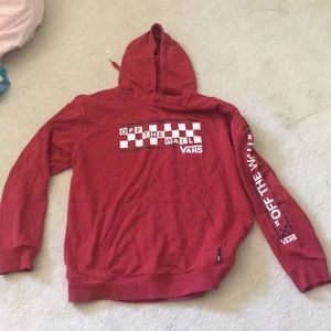 Vans off the wall red comfy hoodie